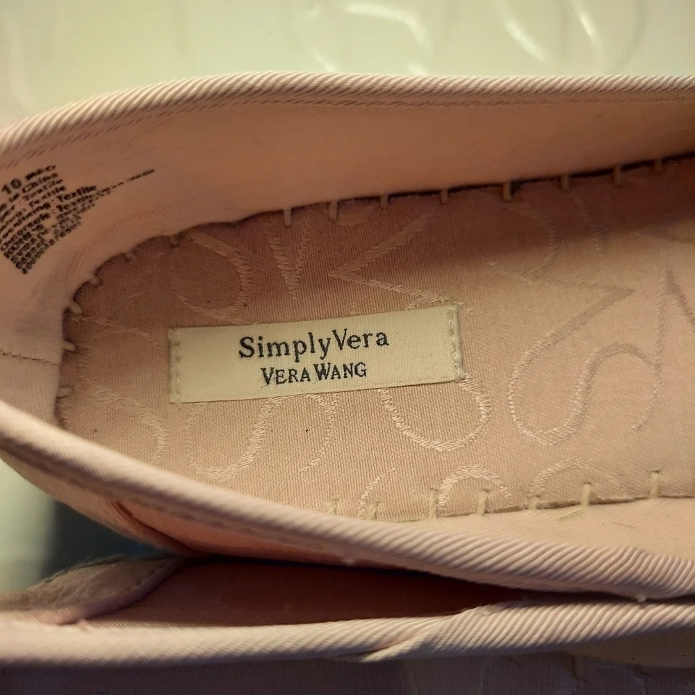 Simply Vera Pink Embellished Espadrille Ballet Flats